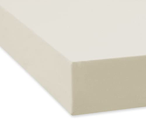 TRAUMSCHLAF Spannbettlaken, Spannbetttuch Fein-Biber warm und kuschelig, bügelfrei, mit Rundumgummi (weitere Farben,Größen) 90x190-100x200 cm, Ecru