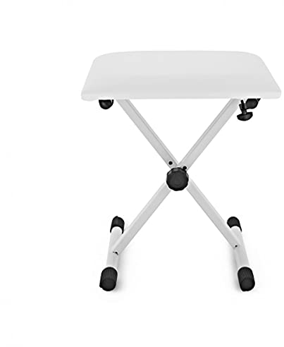 Gear4Music Weiße Keyboard Klavierbank 110 KG Max Gewicht