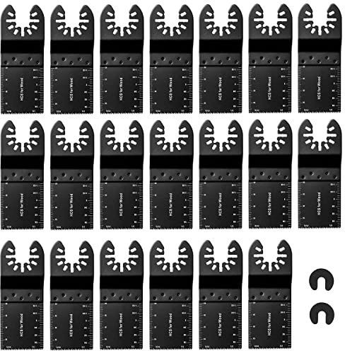 Goysen Oscillating Saw Blades, 20 Pcs Universal Quick Release Multi Tool Blades 35mm Wood Cutting Saw Blade