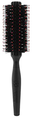 Cricket Static Free RPM 12 Boar Bristle Hair Brush - Anti-Static Round Brush for Blow Out, Curling, and Detangling - Medium Curls - Medium Length & Facial Hair Grooming, All Types