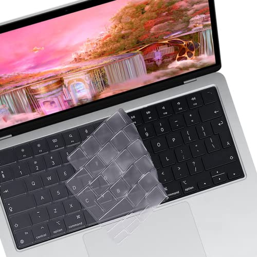 Ultra Thin Keyboard Cover for 2025-2022 Macbook Air 15 MacBook Air 13.6 inch M4 M3 M2 A2681 & MacBook Pro 14/16 inch M5 M4 M3 M2 M1 Pro/Max A2442/A2485 2025-201