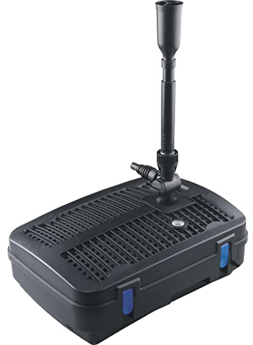 BluGarda BluFilter 2011-3-in-1 Teichpumpe mit Filter - Teichfilteranlage & UV-C Filter - Für Fischteich & Kleine Teiche - Filterpumpe Komplettset - 2.000 L/h - 11W UVC Klärer Lampe