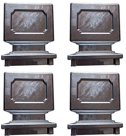 MFFIRE 4 X Chapeau Poteau, Chapeau Poteau Bois en Alliage Aluminium pour Poteaux en Bois De Clôture sur Le Pont Ou Le Couloir,80x80mm