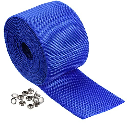 PATIKIL Winch Rope Protector 3m/9.84ft, Polyester Protective Sleeve with Buckle Universal for 6cm/2.36in Width Cable Line, Blue