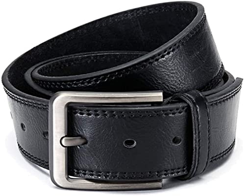 BEZLIT Herren Gürtel Dorn Metallschließe Spalt-Leder 30428 (Schwarz, 115 cm)