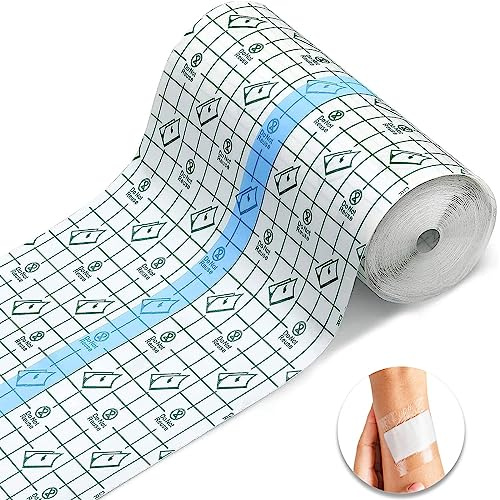 Wasserdicht Transparent Bandage 15cm x 10m Duschpflaster Wasserfest | Tattoo Pflaster Wasserdicht Duschpflaster Rolle Wasserdichtes Pflaster Duschpflaster für Antiallergisch, Sport, Duschen