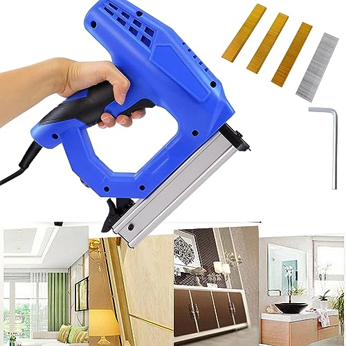 Elektrotacker Nagelpistole, Elektrische Brad Nailer/Tacker, Elektrotacker Hefter Pistole einschließlich Klammern & Nägel für DIY-Projekte in den Bereichen Polsterung, Zimmerei und Holzbearbeitung