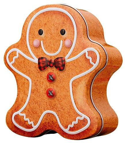 BESTonZON Scatola di Natalizia Scatola di Biscotti per Le Vacanze Contenitore di in Metallo Barattoli di Caramelle Natalizie Cestino per Pacco Barattolo per Merenda Natale