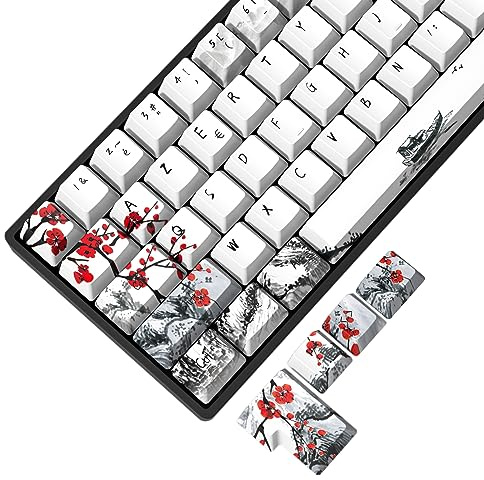 MOLGRIA Lot de 80 capuchons de touches en PBT Cherry pour clavier de jeu mécanique Cherry MX Switch ANSI/ISO AZERTY français AZERTY 60/75 %