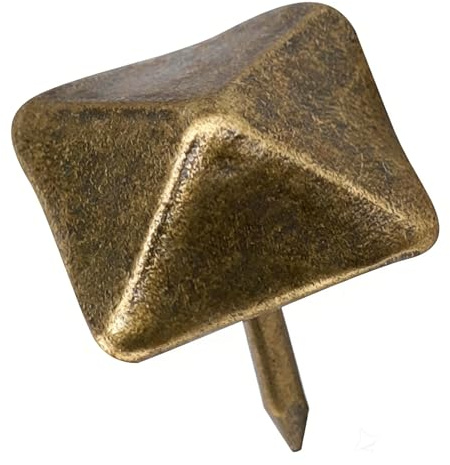 50 Pièces Clous Décoratifs, Clous Décoratifs en Fer Antique Clavos Tête de Pyramide, Clous de Meubles à Tête Carrée pour Boîtes en Bois de Bijoux, (Longueur latérale 14 mm *