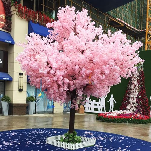 Qiang Cerezo Llorando,árbol De Cerezo Artificial Decoración De Flor Cerezo,árbol De Sakura,árbol De Bonsái Artificial,Round-1.8x1.5m/5.9x4.9ft