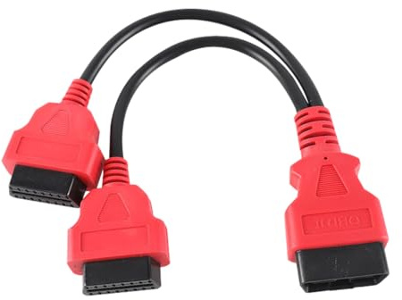 CGEAMDY Adattatore Cavo Diagnostico OBD2, Cavo di Prolunga Diagnostico per Auto da 1 Maschio a 2 Femmine, Auto 16 Pin OBD2 OBDII Y-Splitter Adattatore Cavo di Estensione Strumento Diagnostico