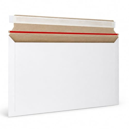 PACKY - Versandtaschen Karton Weiß 330x245 mm - Selbstklebend - 25 Stück