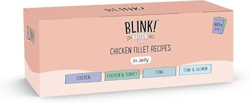 Blink! Wet Kitten Food Chicken & Fish Selection in Jelly 40x85g