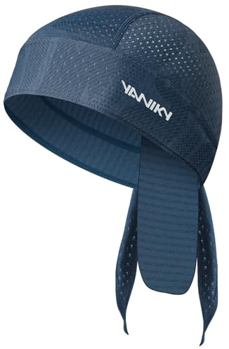 YANIKY Sports Bandana Cap UV Schutz Atmungsaktive Kopftuch Herren Damen Schnelltrocknend Durag Unter Helm Für Sommer Outdoor Sportarten Laufen