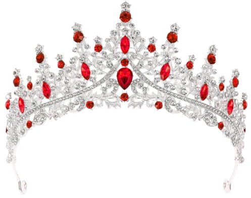 ULTECHNOVO Krone Prinzessin Strass Diadem Für Frauen Geburtstagskrone Barockstil Haarschmuck Bequeme Passform Für Hochzeit Party Halloween Und Weihnachtsfeier