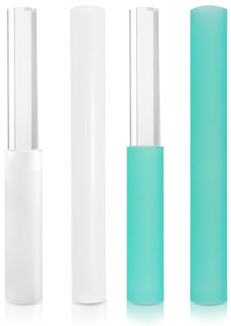 UPCEED Klangschalen-Schlägel-Set enthält massives und hohles Acryl-Silikon-Gummi-Schlägel zum Spielen von Quarz-Kristall-Klangschalen mit Bündeltasche (weiß-grün)