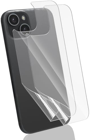 Yonntmmi Retro Posteriore Pellicola protettiva per iPhone 15 (Non-Vetro Temperato) in TPU flessibile 2 Pezzi, Senza Bolle, Consistenza Opaca, Schermo Protettivo per iPhone 15