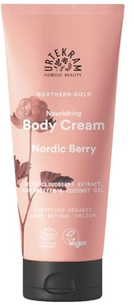 Urtekram Nordic Berry Crema Corporal – Con Aloe Vera, Manteca de Karité, Aceite de Coco y Mora Ártica – Hidratante, Nutritiva y Piel Suave y Sedosa – Vegana y Natural – 200 ml