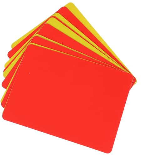 FUNOMOCYA Cartes d'Arbitre de Football en PVC Rigide Lot de 10 Set de Pièces Kit Standard Multifonctions pour Matchs et Entraînements Sportifs