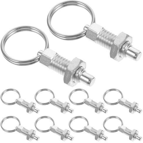 VILLFUL 10 pezzi Stantuffi Molla con Anello di Trazione per Serra Pomelli Autobloccanti Resistenti e Portatili per Giardinaggio e Fattoria