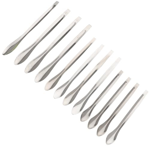 Housoutil Cuchara Medidora de Acero Inoxidable para Laboratorio 4 Piezas Cuchara Medidora Experimental Multipropósito Utensilio Simple y Resistente para Muestreo en Aulas E Institutos