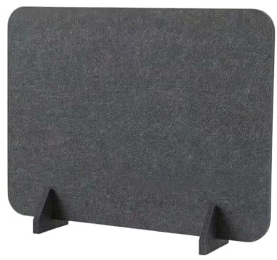Acoustic Desk Divider Panel Sound Absorbing Partition with Stand Base 60x60cm for Office Library Study Room Workstation - Black Soundproofing Solution