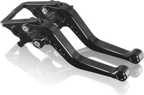 MFGZD Pour Z650 Noir CNC Moto Levier D'embrayage De Frein Court Réglable | Pour VulcanS 650 15-24 / Ninja650 Z900 Z650 17-24 / Z650RS 22-24 Kit Levier d'Embrayage et Levier de Frein