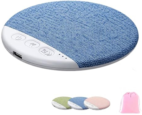 Altavoz de Almohada Bluetooth para Dormir, Mini Altavoz portátil Debajo de la Almohada, Temporizador de Ruido Blanco, Ayuda inalámbrica para Dormir con Graves estéreo, Azul, 1 Unidad
