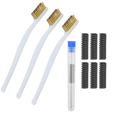 Kit de limpieza de boquillas con agujas de acero inoxidable de 0,4 mm, cepillos de silicona y alambre de cobre para A1 - Mantenimiento de 19 piezas