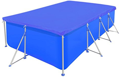 Festnight Pool Abdeckung Poolabdeckplane Abdeckplane für Pools Rechteckig 394x207/400x207/540x270 Dunkelblau