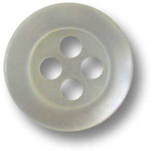 Knopfparadies - 10er Set kleine Klassische weiße Vierloch Perlmuttknöpfe für Blusen & Hemden mit abgesenkter Knopfmitte und erhöhtem Rand/Weiß/Perlmutt Knöpfe/Ø ca. 9mm