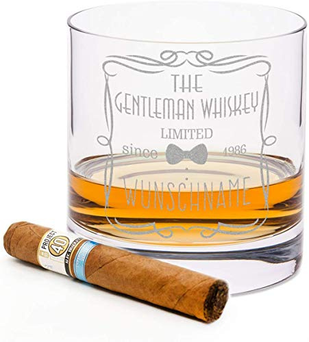 GRAVURZEILE Leonardo Whiskyglas - The Gentleman Whisky 2.0 - mit Gravur von Namen & Geburtsjahr - Originelles Geburtstagsgeschenk Männergeschenk - Geschenk für Whisky-Fans & Besten Freund