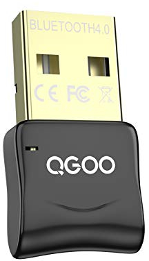 QGOO Adattatore Bluetooth 4.0, bluetooth adattatore Chiavetta Bluetooth Per PC Laptop Computer Desktop, Bluetooth Dongle per Cuffie/Altoparlanti/Tastiera Bluetooth, Supporta Windows 11/10/8/7/Vista