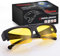 SAFEYEAR Nachtfahrbrille Nachtsichtbrille Blendschutz für Autofahren - SG011BKM Anti Glanz Polarisiert Auto Brille mit blendfrei Beschichtung (Schwarz)