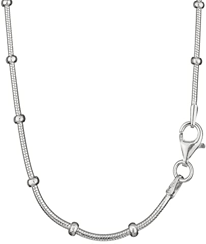 NKlaus 42cm Schlangenkette 925 Silber elegante Halskette Breite: 1,5mm Collier 10,2g schwer 4247