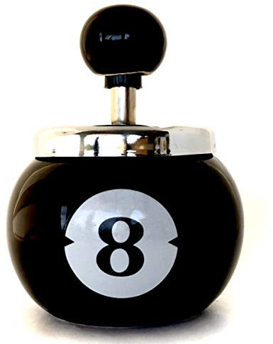 DiiliHiiri Posacenere rotante a sfera 8 antifumo in ceramica con coperchio girevole