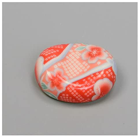 60 Pcs Bean Shaped Japanese Chopsticks Rest Ceramic Spoon Stand Knife Fork Holder for Home Restaurant Hand Painted 6 Floral Pattern SN (Color : 6)