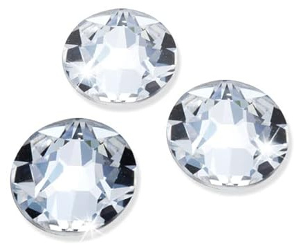 Luxoria Swarovski® & Premium DMC Hotfix Kristalle, Crystal, SS16 | 50 Stück Swarovski®, 100 Stück Premium DMC, zum Aufbügeln