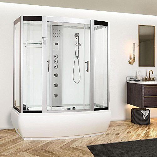 Vidalux Aegean 1700 x 900 Luxury Steam Shower & AirSpa Whirlpool Bath - White
