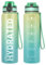 Sahara Sailor Borraccia Sportiva 500ML, Senza BPA, Senza Perdite, Borraccia Motivazionale, per Bici, Palestra, Graduata, Campeggio, Escursionismo (1 Bottiglia)
