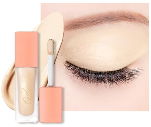 Oulac Ombretto Liquido Opaco Nude-Duo Ombretto Liquido Base & Highlighter | Trucco Occhi Liscio e Miscelabile, Resistente alle Pieghe, Vegan, Cruelty-Free-SA02.