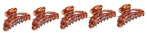 Beavorty 5pièces Grand Clip à Cheveux Jumbo Marbré Pour Femmes Accessoire Élégant Pour Cheveux Épais Bouclés Ou Lisses Pour Quotidien Événements Spéciaux