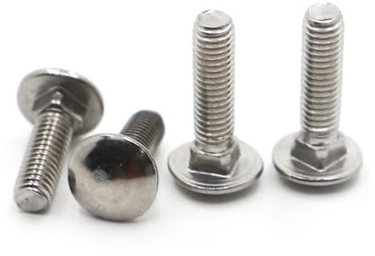 SEIDER 1–10 Stück GB12 DIN603 304 Edelstahl-Traversen-Rundkopf-Vierkant-Schlittenschraube, Schlossschraube M4, M5, M6, M8, M10, M12(25mm,M4 10pcs)