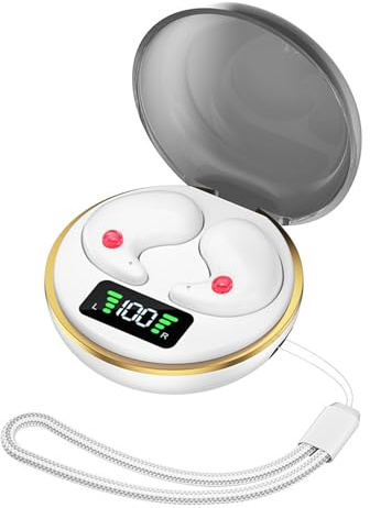 Annadue Écouteurs Mini Bluetooth Oreillettes Sommeil Écouteurs Bruit Isolant Sommeil Écouteurs sans Fil De Sommeil Bluetooth 5.3 avec Étui De, pour Le Sommeil