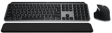 Logitech MX Keys S Combo Mac Wireless Keyboard and Mouse - Space Grey