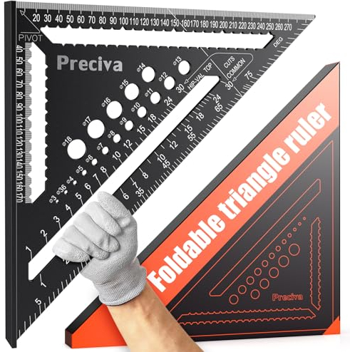 Winkelmesser, Zimmermannswinkel, Multifunktional Anschlagwinkel Metall Aluminium Lineal Winkelführung 30cm Schreinerwinkel Tischlerwinkel Winkel 45 und 90 Grad Winkel, Streichmaß