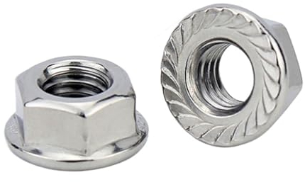 10 TEILE/LOS 304 Edelstahl Sechskant Flanschmutter Sicherungsmutter M3 M4 M5 M6 M8 M10 M12 M14 M16 M20 DIN6923 (Color : 10pcs, Size : M14)