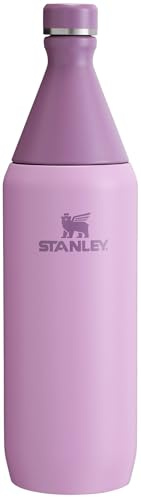 Stanley All Day Slim Bottle 34 oz | Leakproof Twist on Lid | Slim Design for Travel and Gym | Insulated Stainless Steel Water Bottle | BPA-Free | Lilac | Removable Top for Adding Ice | Leakproof Water Bottle| Slim Design for Travel & Gym | Insulated Stainless Steel | BPA-Free