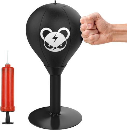 Punchingball Tisch Funpunch Rage Bag Schreibtischboxsack Tool Mini Boxing Gadgets Desktop-Boxsack Stress Buster mit Saugnapf Strapazierfähiger Ball zum Stressabbau Für Erwachsene Kinder (B)